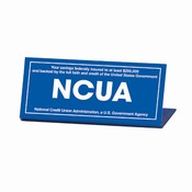Economical Easel-Style NCUA Countertop Signs